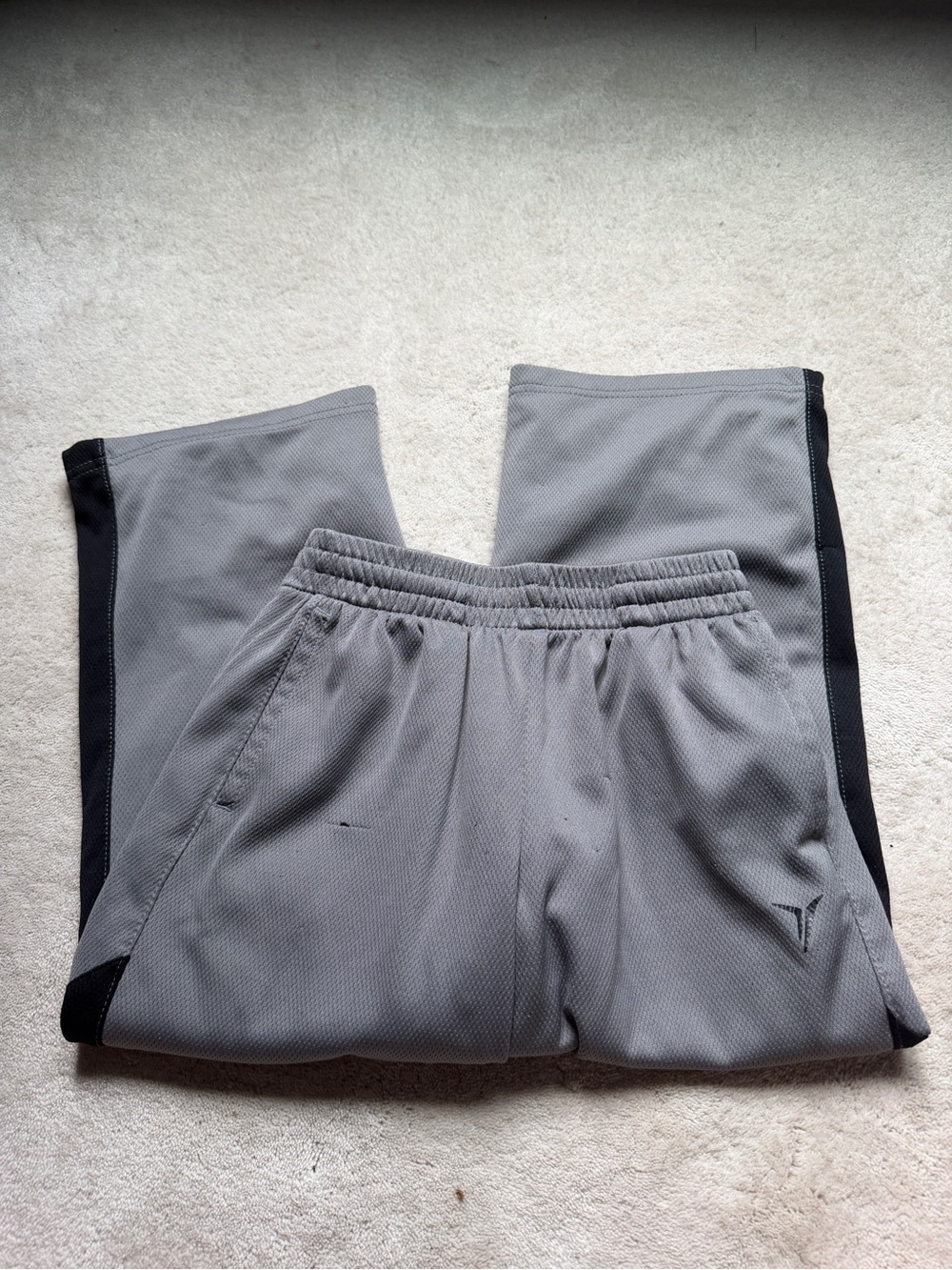 Old Navy Kids Gray Joggers with Black Side Stripes
